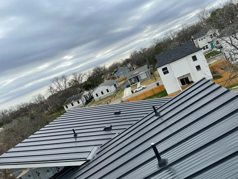 Standing seam metal roof panels with vents for Skylight Repair in Leisure World